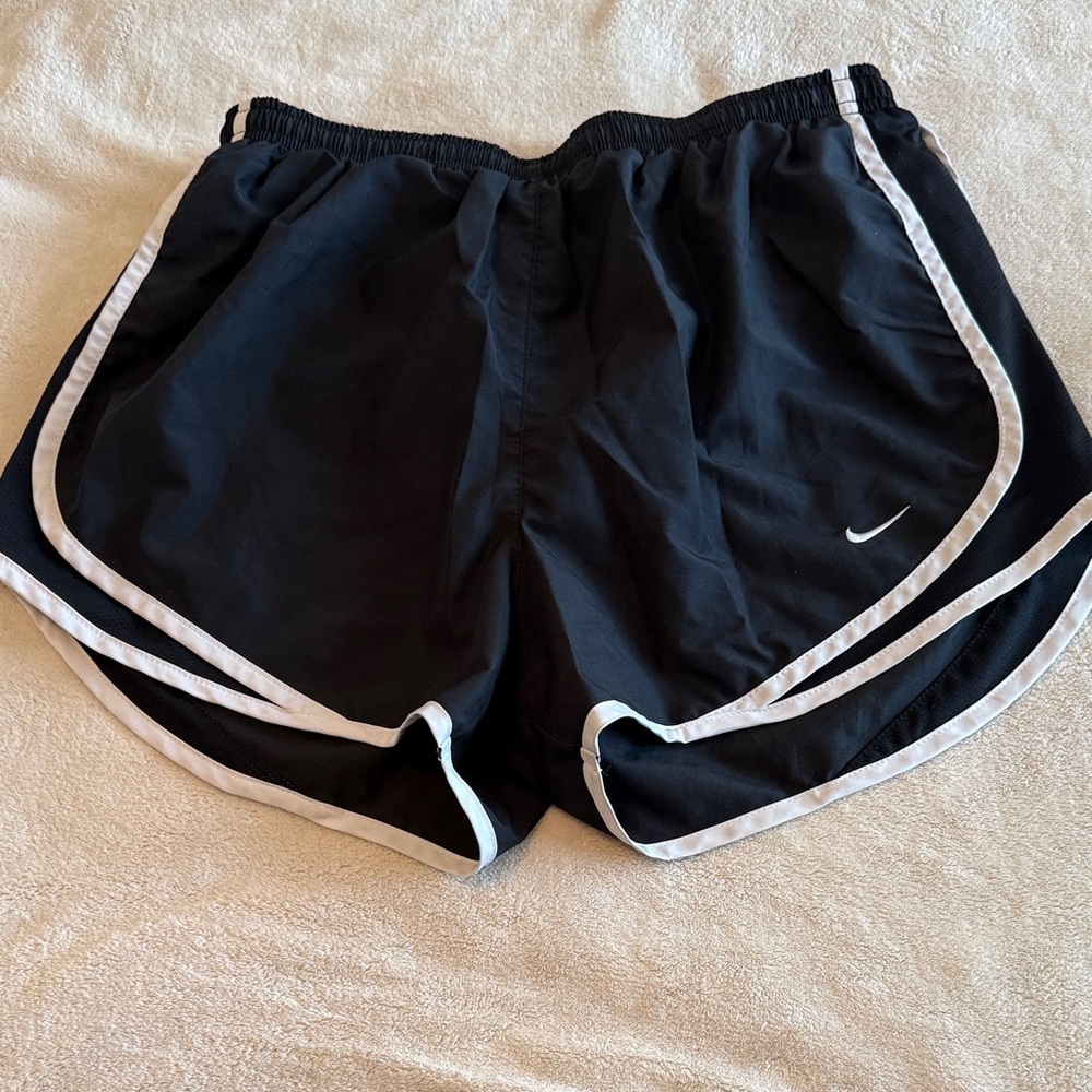 Nike Women's Athletic Shorts in Black with White Accents